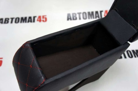 Подлокотник  ВАЗ 2108 2109 21099 2113 2114 2115 черный ромб экокожа    фото 10