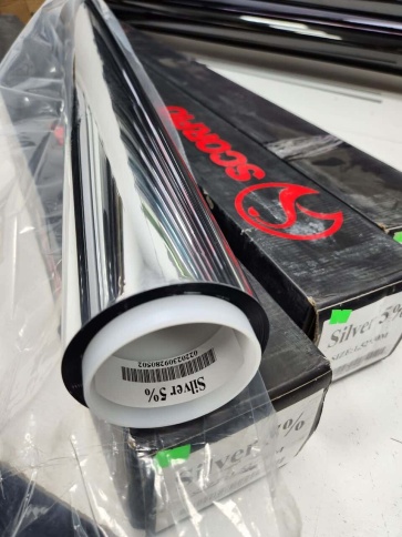 Scorpio тонировочная пленка зеркальная silver 5% 1,5м х 1м Тайвань от 0,5м фото 14