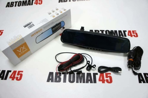 Intego VX-410MR  видеорегистратор в зеркале заднего вида две камеры HD30к/сек угол 120 гарант 12мес фото 4