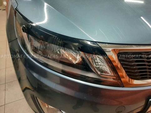 Реснички накладки на фары Kia Rio Киа Рио 2011-2015г 2шт    фото 4