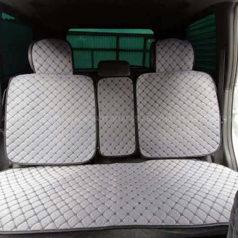 Чехлы  накидки на сиденье лен 2Д серый комплект 5шт фото 11