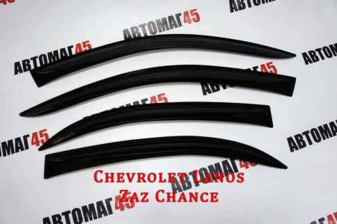 ANVair  дефлекторы окон Chevrolet Lanos Шевроле Ланос 05-09г ZAZ Chance ЗАЗ Шанс 05-14г комплект 4шт фото 2
