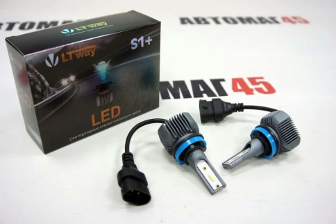 S1+ LTway чип CSP LED 2шт H11 12В 16W 4300К 1800Lm гарантия 4мес     фото 1