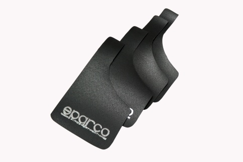 Azard Sparco  брызговики универсальные спортивные пластиковые 40х23 см малые черные 4шт    фото 4