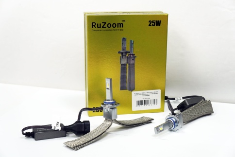 Ruzoom T12 LED 2шт HB4 (9006) 12В 25W 6000K 2500Lm с пассивным охлаждением гарантия 6мес    фото 3