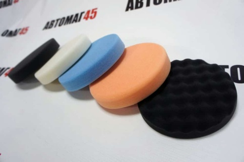 Holex  губка полировальная на липучке 150х30 черная    фото 3