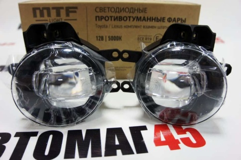 MTF фары противотуманные светодиодные линза Toyota Lexus 5000К 10Вт взамен штатных 2шт гарант 1 год фото 2