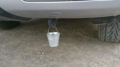 Ведро декоративное на фаркоп нержавейка d=7см h=7см    фото 3