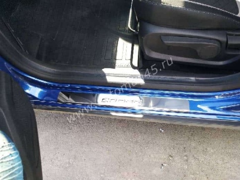 LIDER  Накладки на пороги  Лада Vesta Веста SW Cross NG 4 шт нержавейка    фото 6