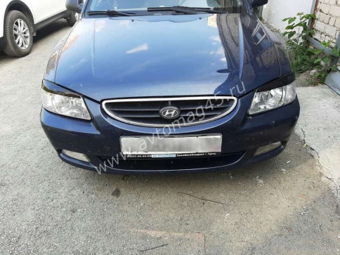 Реснички накладки на фары Hyundai Accent Тагаз Хендай Акцент Тагаз 1999-2012г 2шт    фото 6