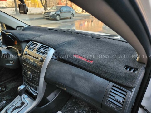 Накидка на панель Toyota Corolla Тойота Королла 2007-2013г кузов 150 карпет с лого  фото 8
