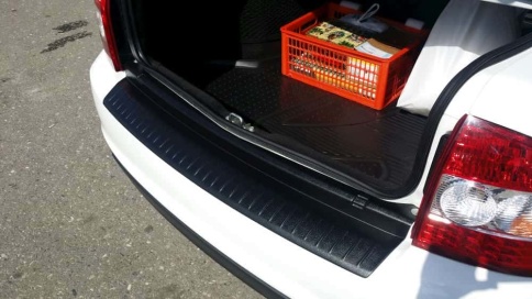 STYLE  Накладка на задний бампер Лада Приора ВАЗ 2170 седан 2007-2014г  фото 3