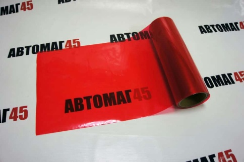 Пленка  для фар глянцевая красная 1м х 0,3м    фото 7