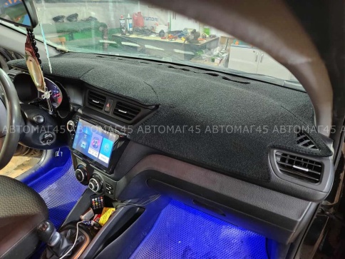 Накидка на панель Kia Rio Киа Рио 2011-2017г карпет Maximal фото 4