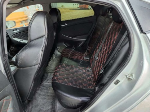 Экстрим  чехлы универсальные экокожа черный черный ромб комплект    фото 7