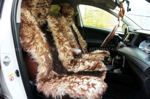 Накидки  комбинированные какао коричневый-белый 140x50см 2шт    фото 6