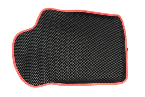 EVA ЭВА 3D коврики в салон ВАЗ 2109 2114 2115 черный рис красный кант ромб комплект 5шт    фото 3