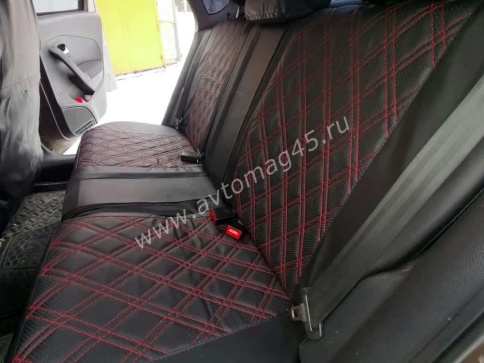 Экстрим  чехлы универсальные экокожа черный черный ромб комплект    фото 4