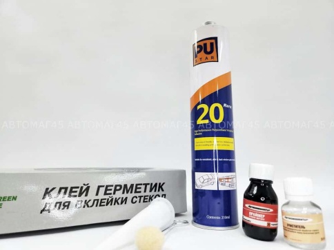 Renz 20  набор для вклейки стекол клей праймер обезжириватель аппликатор АКЦИЯ!    фото 3