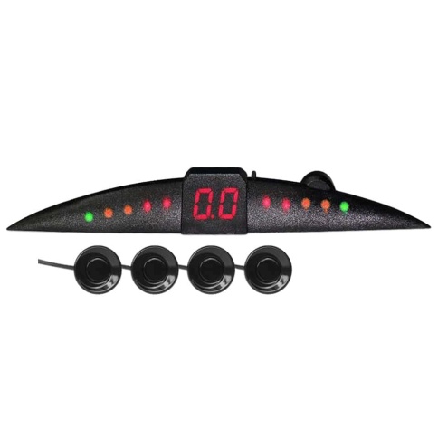 AVS  Парктроник цветной светодиодный дисплей с цифровым табло PS-124U 4 датчика D 22мм черный  фото 2