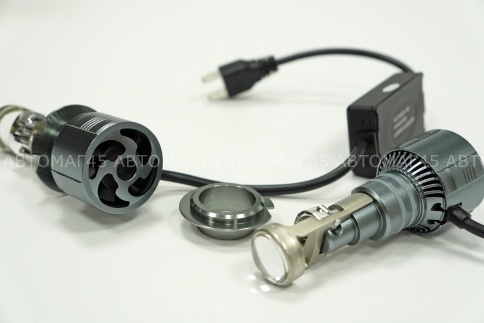 Ruzoom A8/A80 светодиодные лампы LED линза модуль 2шт H7 12В 70W 5700K 8400Lm гарантия 6 мес фото 4