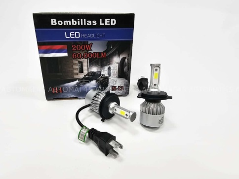 S2 C2R чип COB LED 2шт H4 12В 40W 6000К 3000Lm гарантия 2мес     фото 2