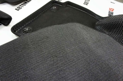 BORATEX  коврики в салон 3D EVA ЭВА Kia Seltos 2019-2022г черные рисунок ромб комплект 5шт    фото 6