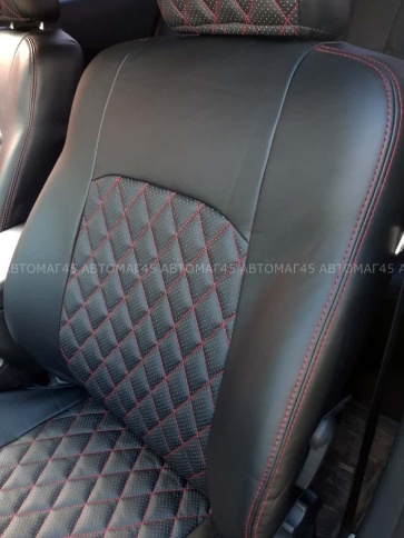 Авточехлы  Mazda 6 Мазда 6 2007-2012г только на седан экокожа черный ромб    фото 7