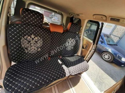 Чехлы  накидки на сиденье серия G лен черный бежевая/белая нитка комплект 5 шт фото 15