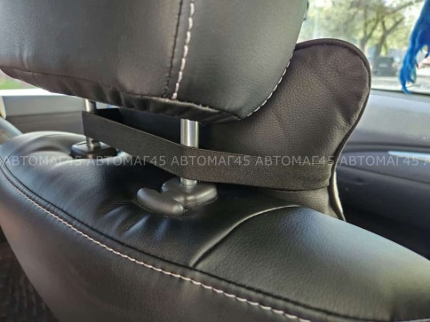 Maximal Подушка косточка под шею велюр черная с бежевой ниткой 26х19см 1шт    фото 6