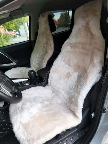 Рус Автотренд  Накидки короткий ворс мутон бежевый 140x55 на весь салон 5шт    фото 12