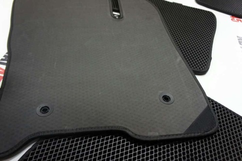 EVA ЭВА  коврики в салон LADA Vesta Веста Vesta SW SW Cross NG черные черный кант рис ромб комп 5шт фото 3