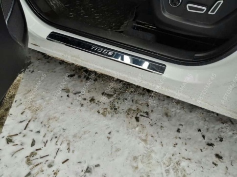 LIDER  Накладки на пороги  Chery Tiggo 4 2017г-н.в. Chery Tiggo 7 Pro 2020-2024г 4 шт нержавейка    фото 2