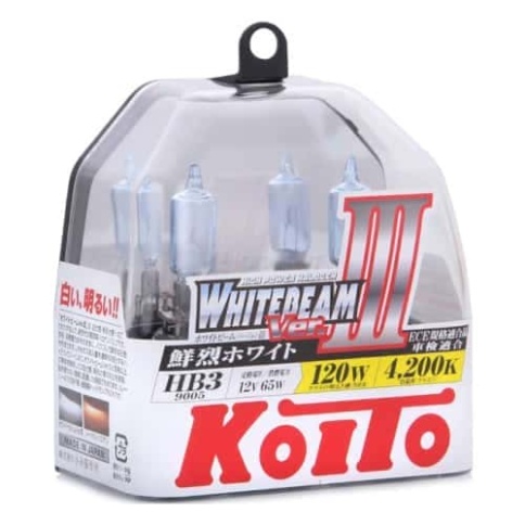 KOITO  лампа WhiteBeam3 HB3 9005 12V 55W 4200K 2шт    фото 1