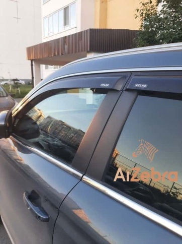 VAD  дефлекторы окон Geely Atlas Джили Атлас 2016-2022г Джили Атлас c 2019-н.в черные 4шт    фото 2