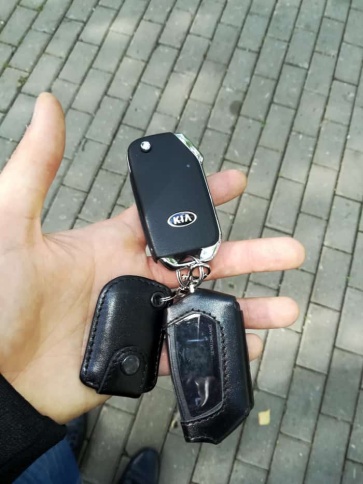 Чехол для метки иммобилайзера автосигнализации Pandora с кольцом черная кожа фото 9