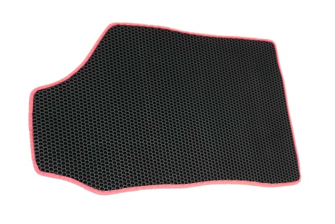 EVA ЭВА  коврики в салон Toyota Corolla 2000-2007г левый руль черный красный кант рис соты компл 5шт фото 3