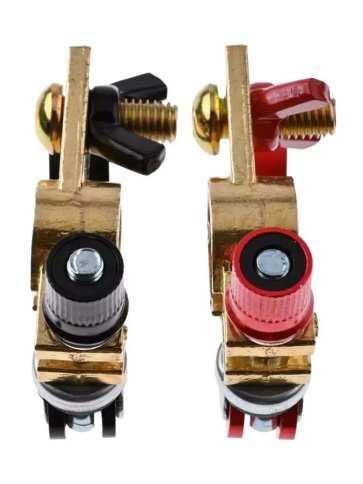 Клеммы для аккумулятора быстросъемные латунные евро (пара) BT28I-F фото 5