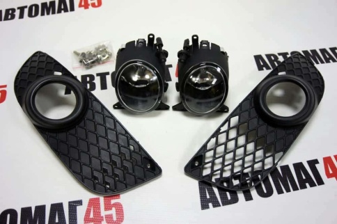Фары  противотуманные Mitsubishi Lancer 10 2007-2011г 2 туманки 2 рамки HY 307 фото 1