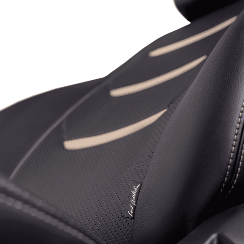 Авточехлы  Toyota RAV4 Тойота Рав4 2006-2012г XA30 экокожа черная с бежевой вставкой ромб Турин 2    фото 4