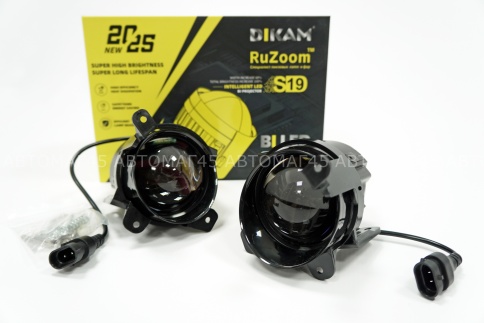 Ruzoom S19 Фары п/туманные 1 линза Lada Kalina 1118 Granta 2190 Largus LED 64W 7500LM 2шт гар 6мес фото 4