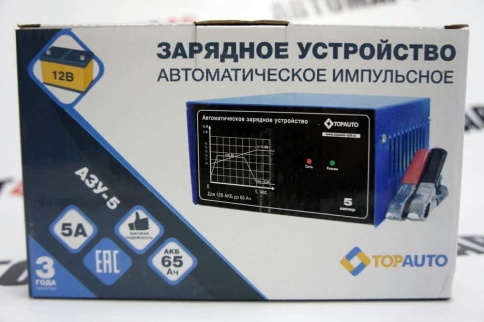 Top Auto  зарядное устройство АЗУ-5 12В до 65А/ч гарантия 12мес    фото 5