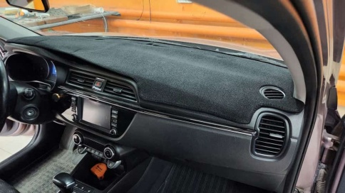 Накидка на панель Kia Rio Киа Рио c 2017г Rio X-Line Рио Х-Лайн с 2017г карпет Maximal  фото 2