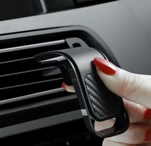 KPR держатель телефона и планшета на дефлектор магнитный карбон  фото 4