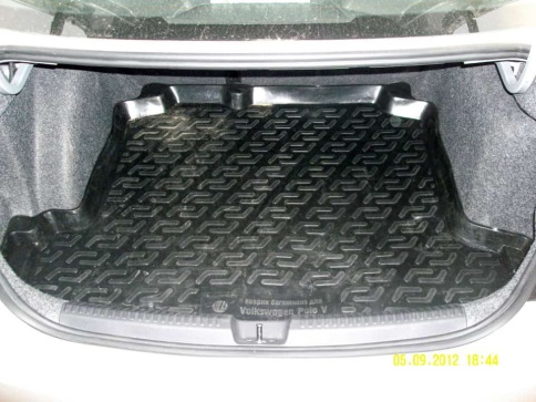Locker  коврик в багажник пластик Volkswagen Polo Фольцваген Поло седан 2010-2020г    фото 2
