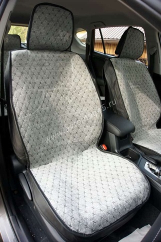 Чехлы  накидки на сиденье вельвет серый комплект 5шт    фото 8