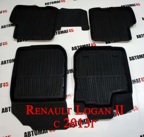 Коврики в салон Renault Logan с 15г/Stepway c 2014г Renault Sandero/Stepway с 2015г компл 4шт  фото 1