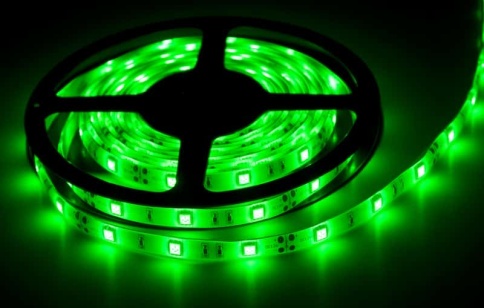 Лента  светодиодная зеленая Т5050 1м    фото 1