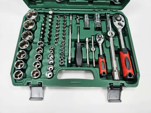 TOOLS набор инструментов 82 предмета 1/2" 1/4" в кейсе фото 3