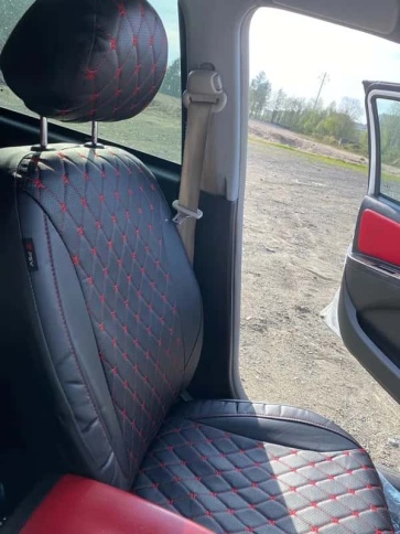 PSV Graf Next чехлы универсальные экокожа черный черный красная нить ромб комплект    фото 6